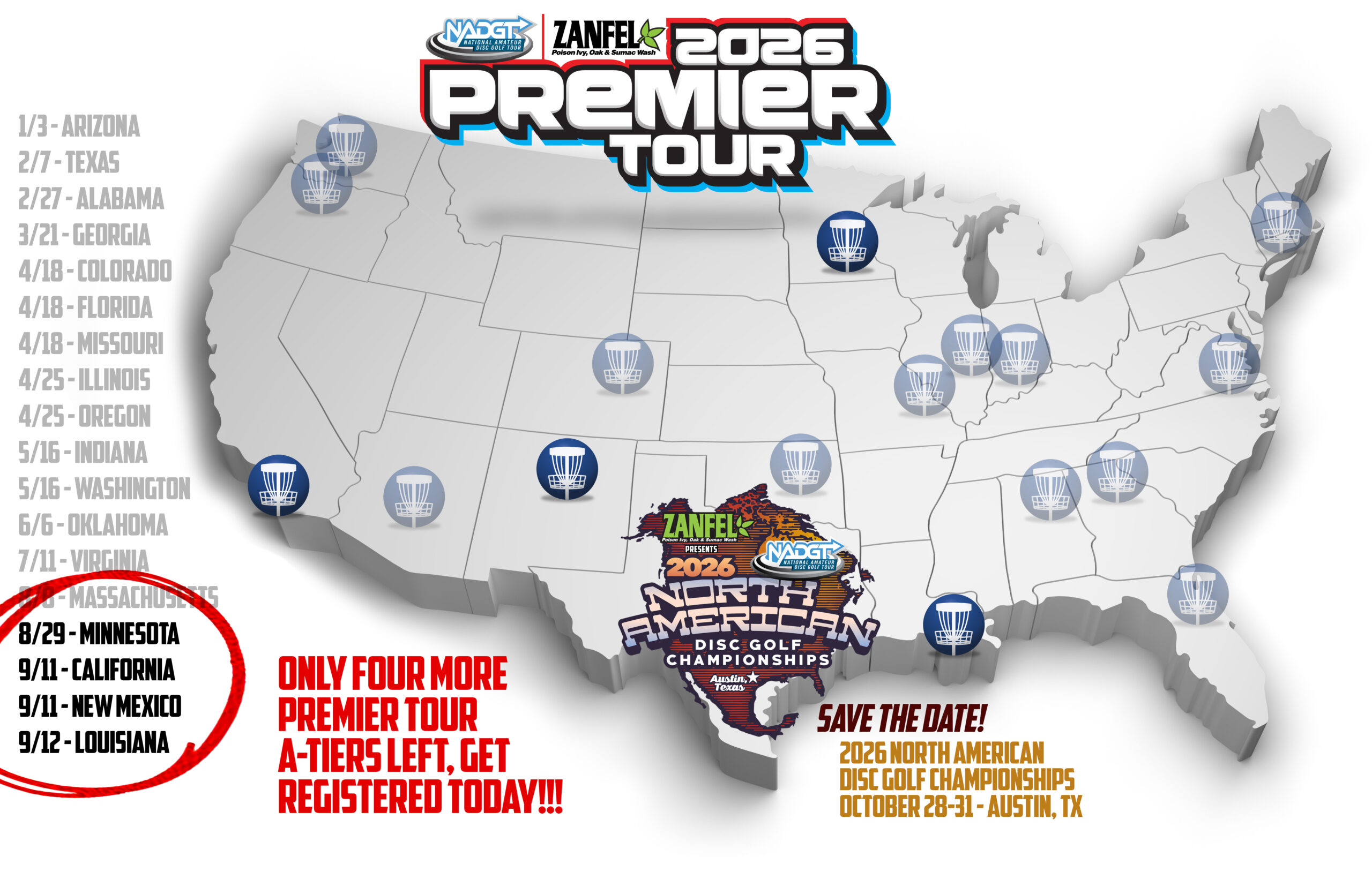 Only five events left in 2026!!!