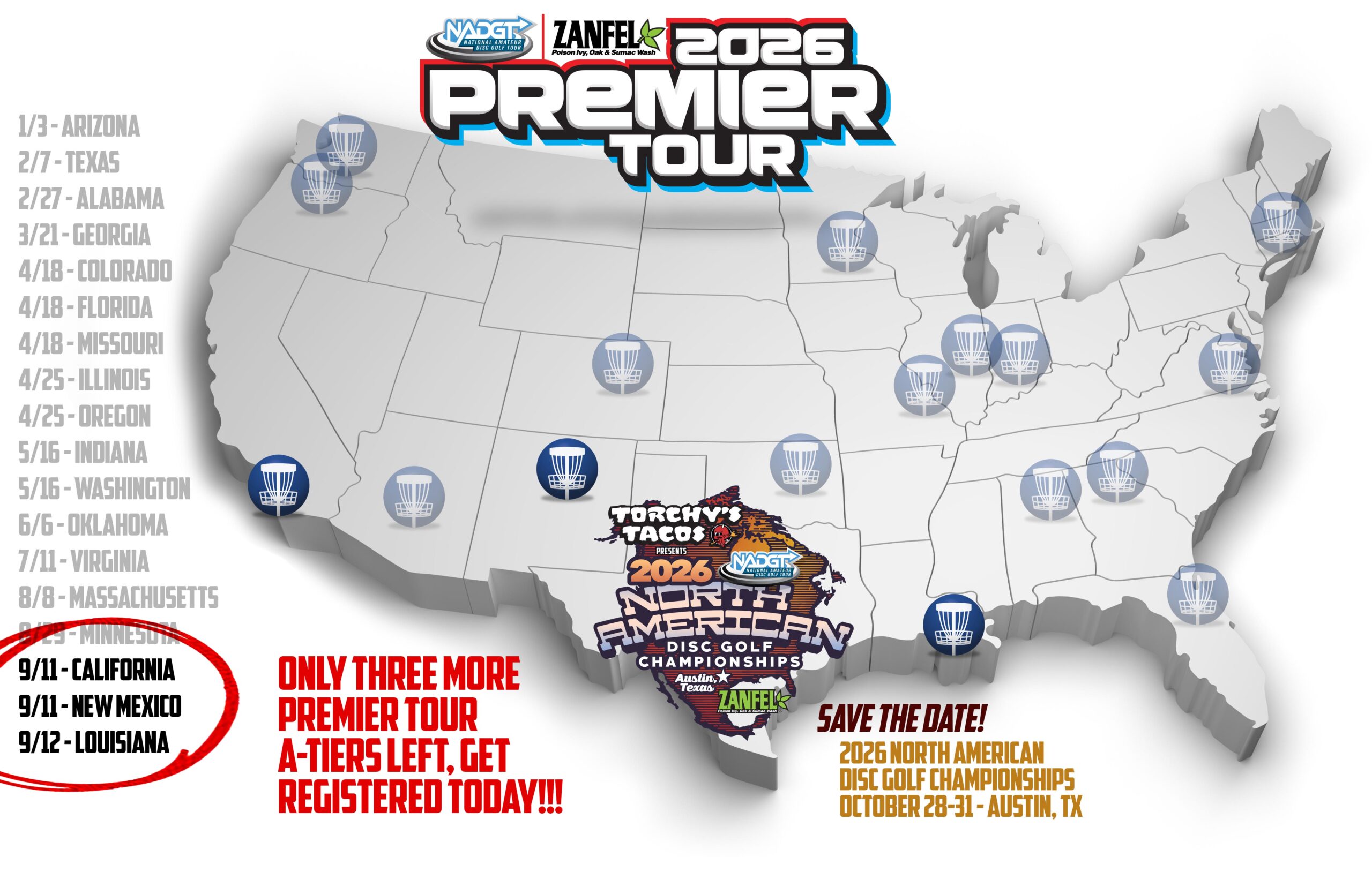 Only five events left in 2026!!!